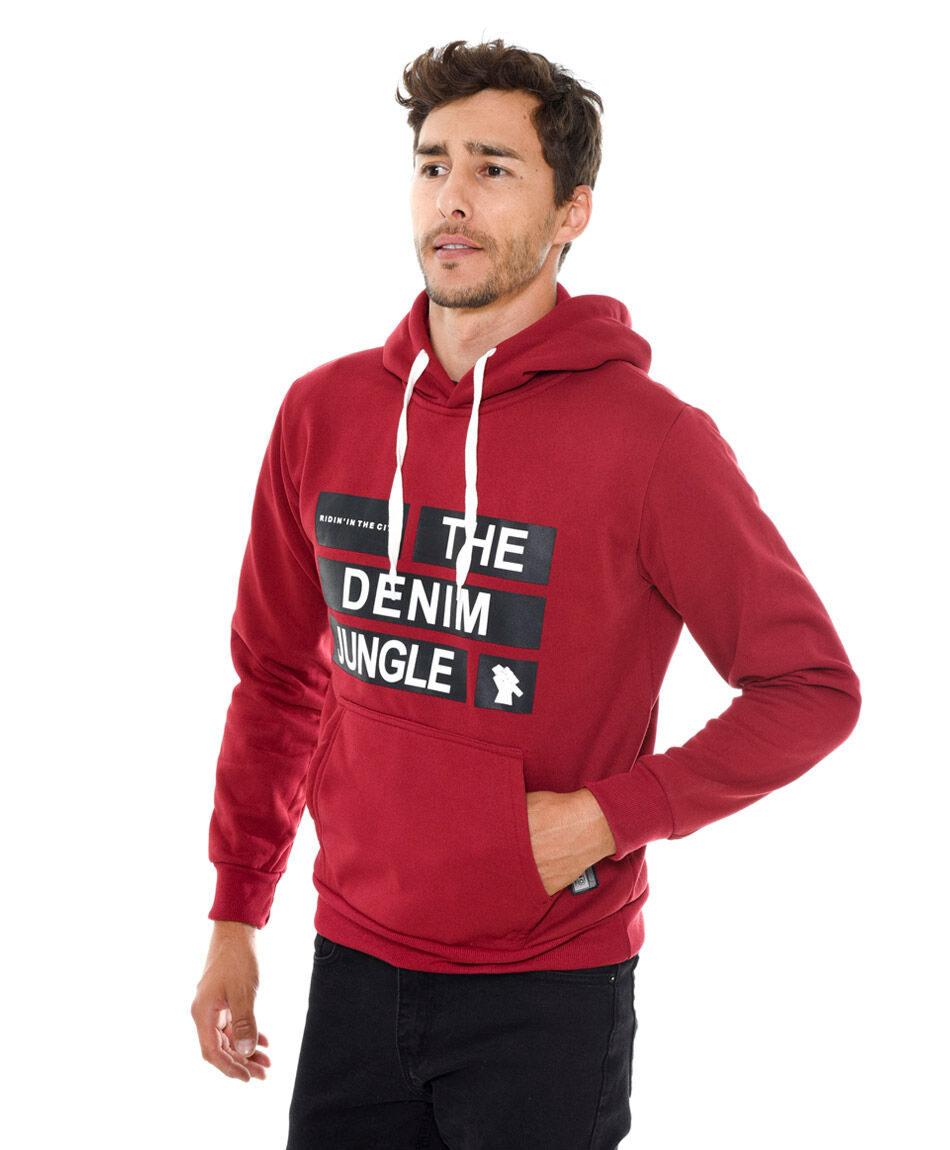 Poleron capucha print