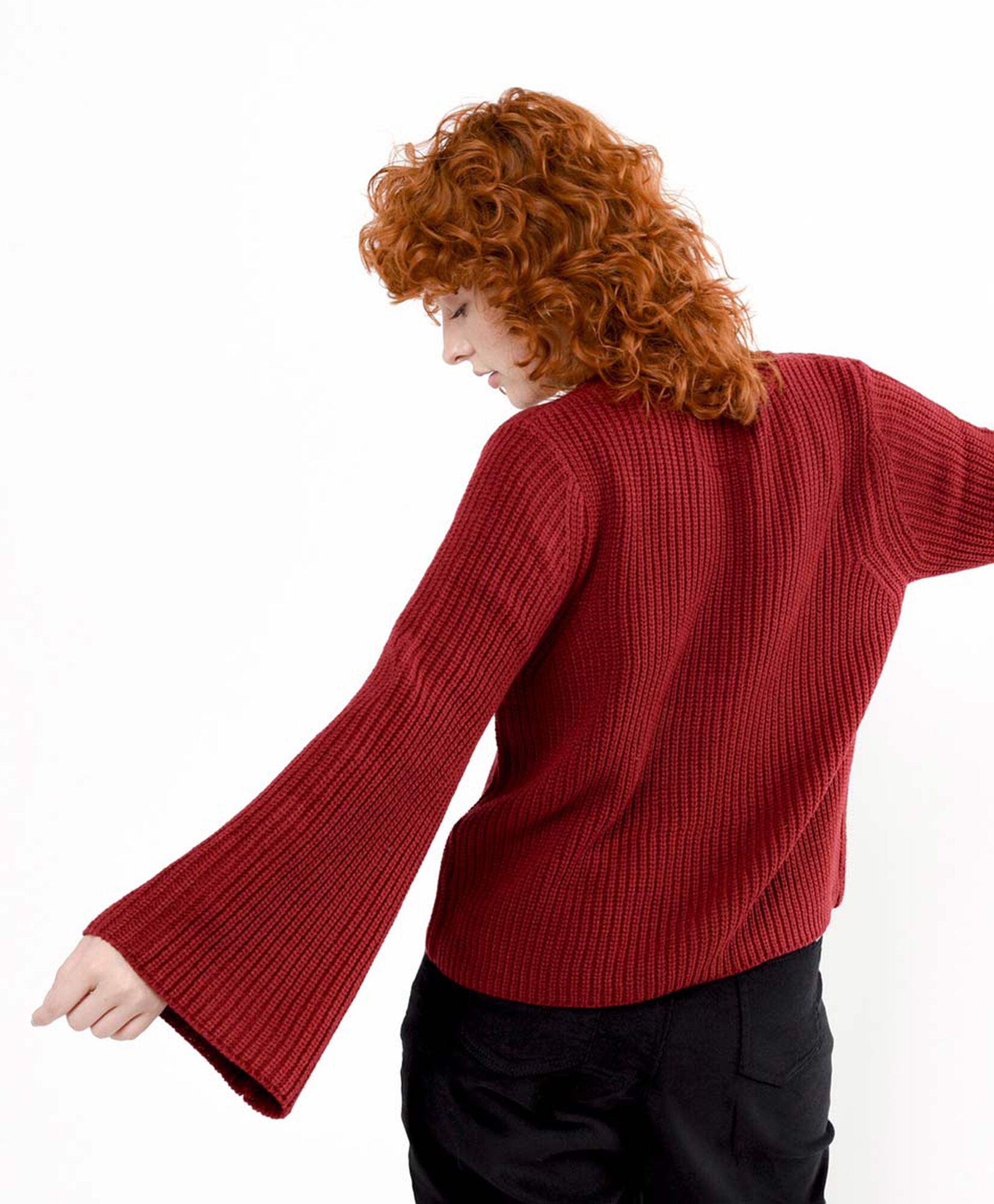 Sweater mujer punto inglés rojo Sweater mujer punto inglés rojo