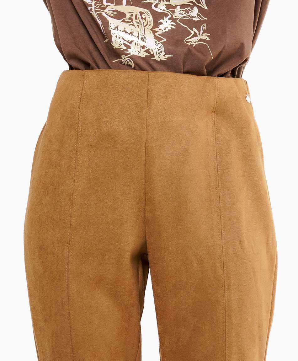 Pantal&oacute;n mujer suede liso