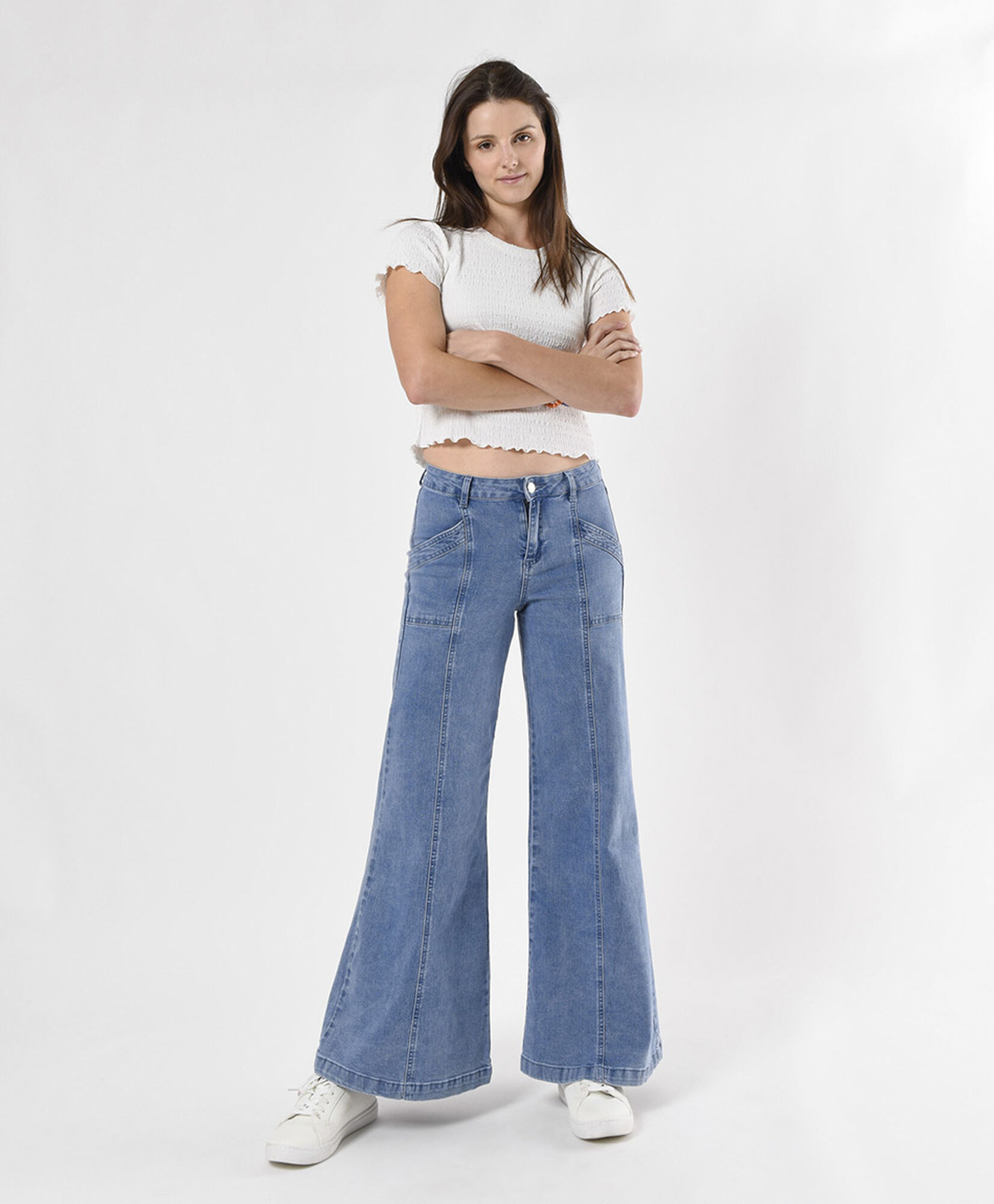 Jeans mujer costuras wide Jeans mujer costuras wide