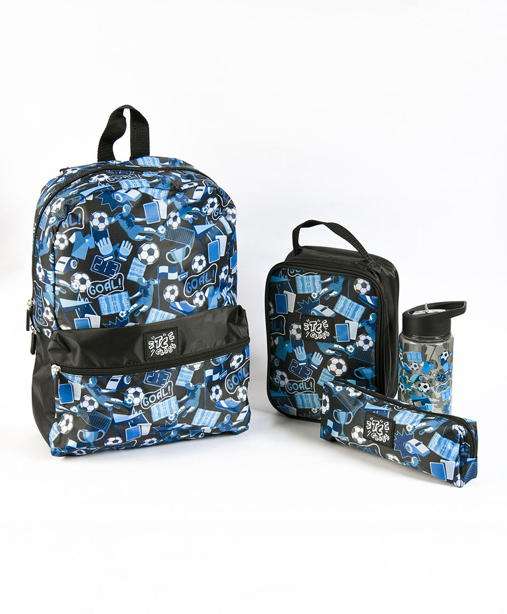 Set mochila y accesorios escolares fútbol Set mochila y accesorios escolares fútbol