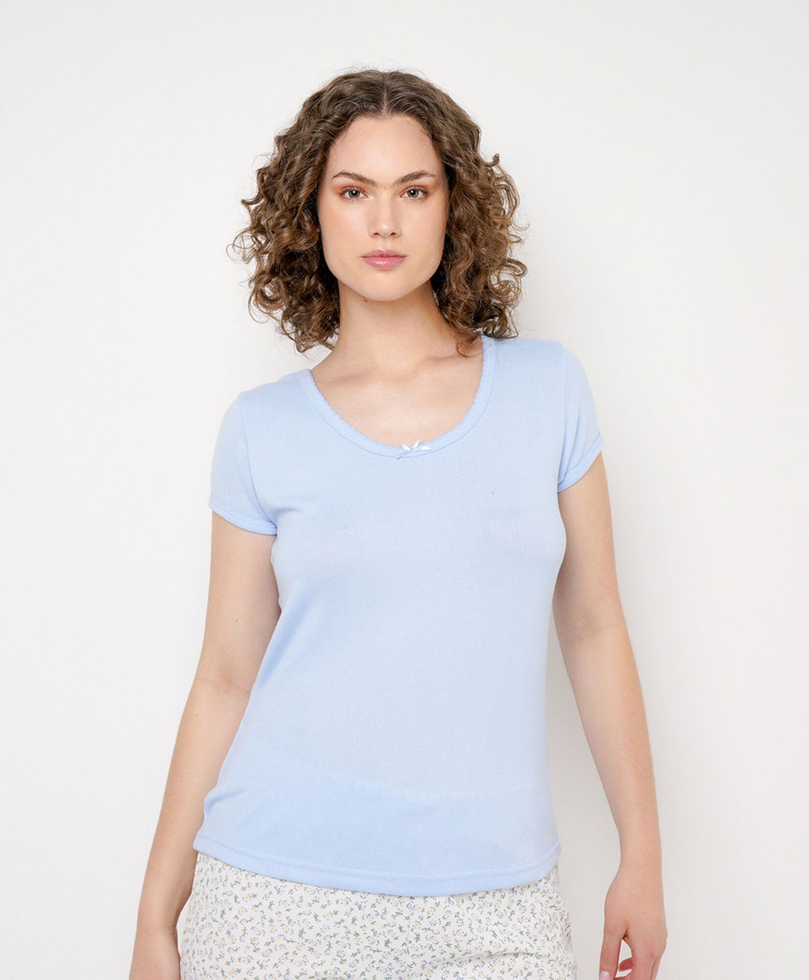 Pijama mujer jacquard azul Pijama mujer jacquard azul