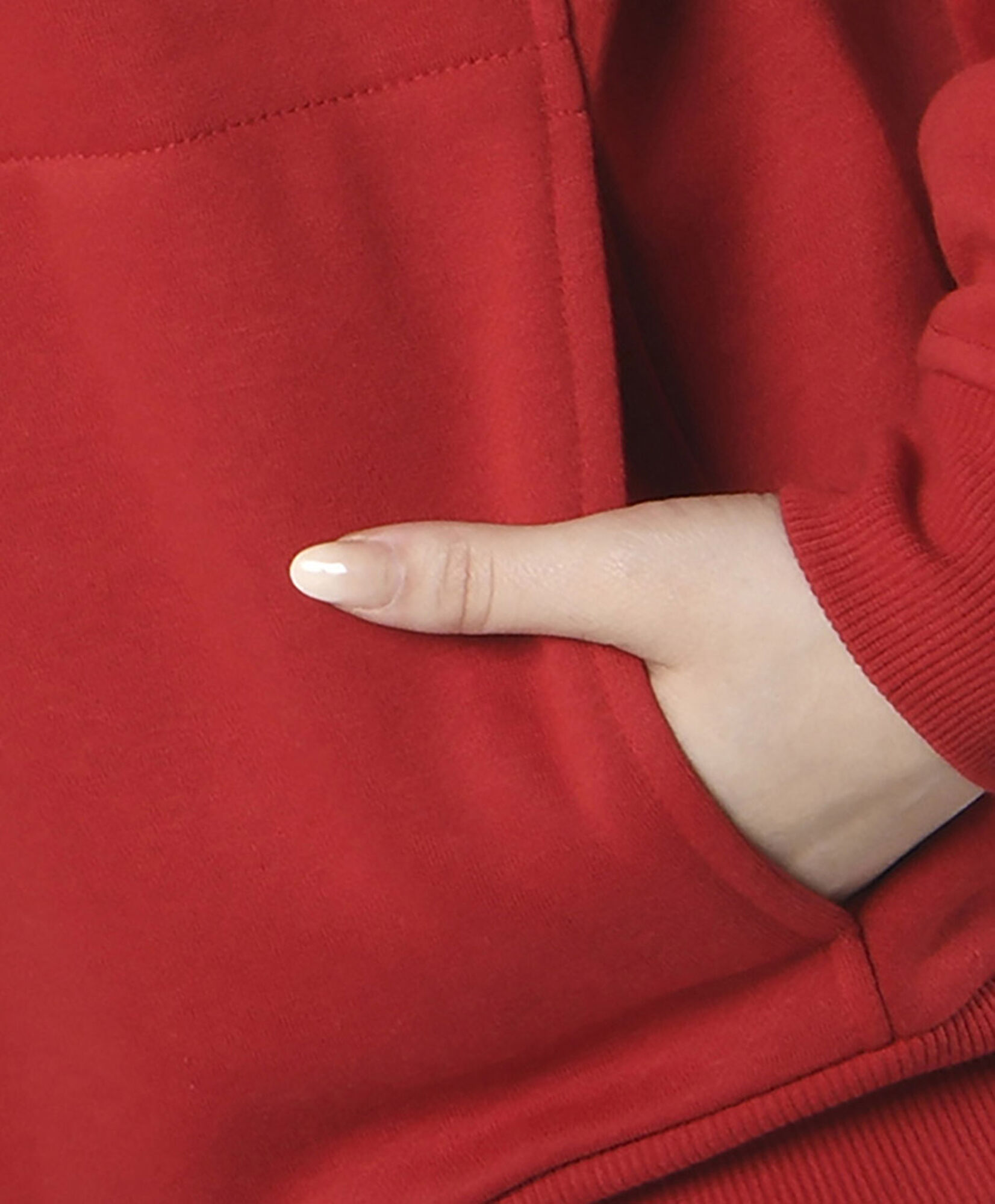 Polerón mujer básico rojo Polerón mujer básico rojo