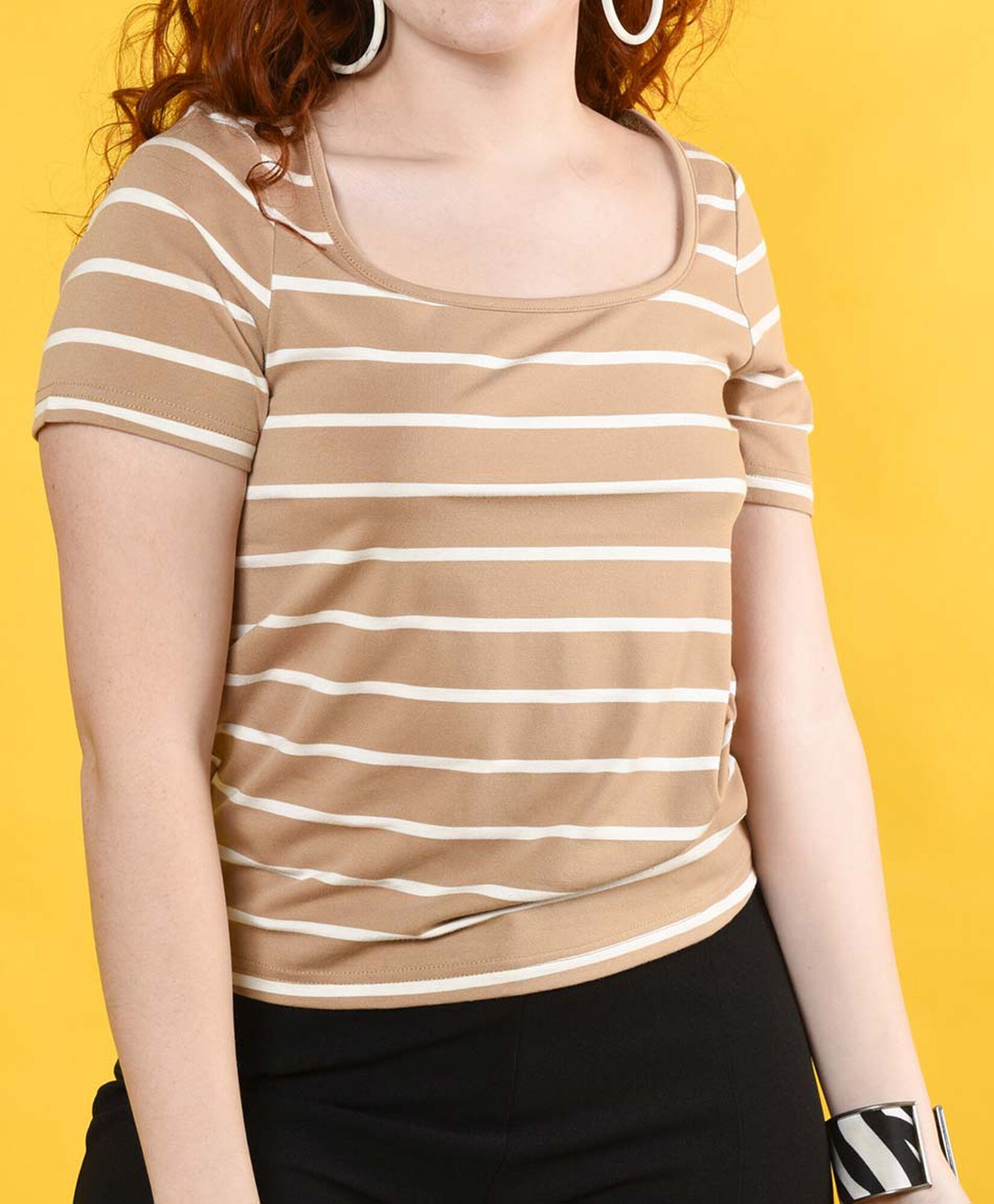 Polera crop listas Polera crop listas