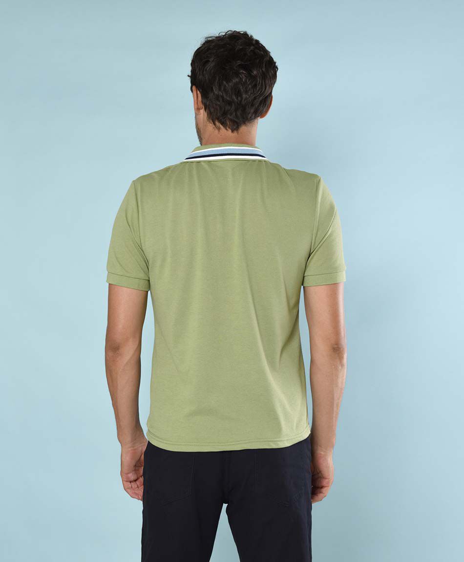 Polera hombre piqu&eacute; l&iacute;neas