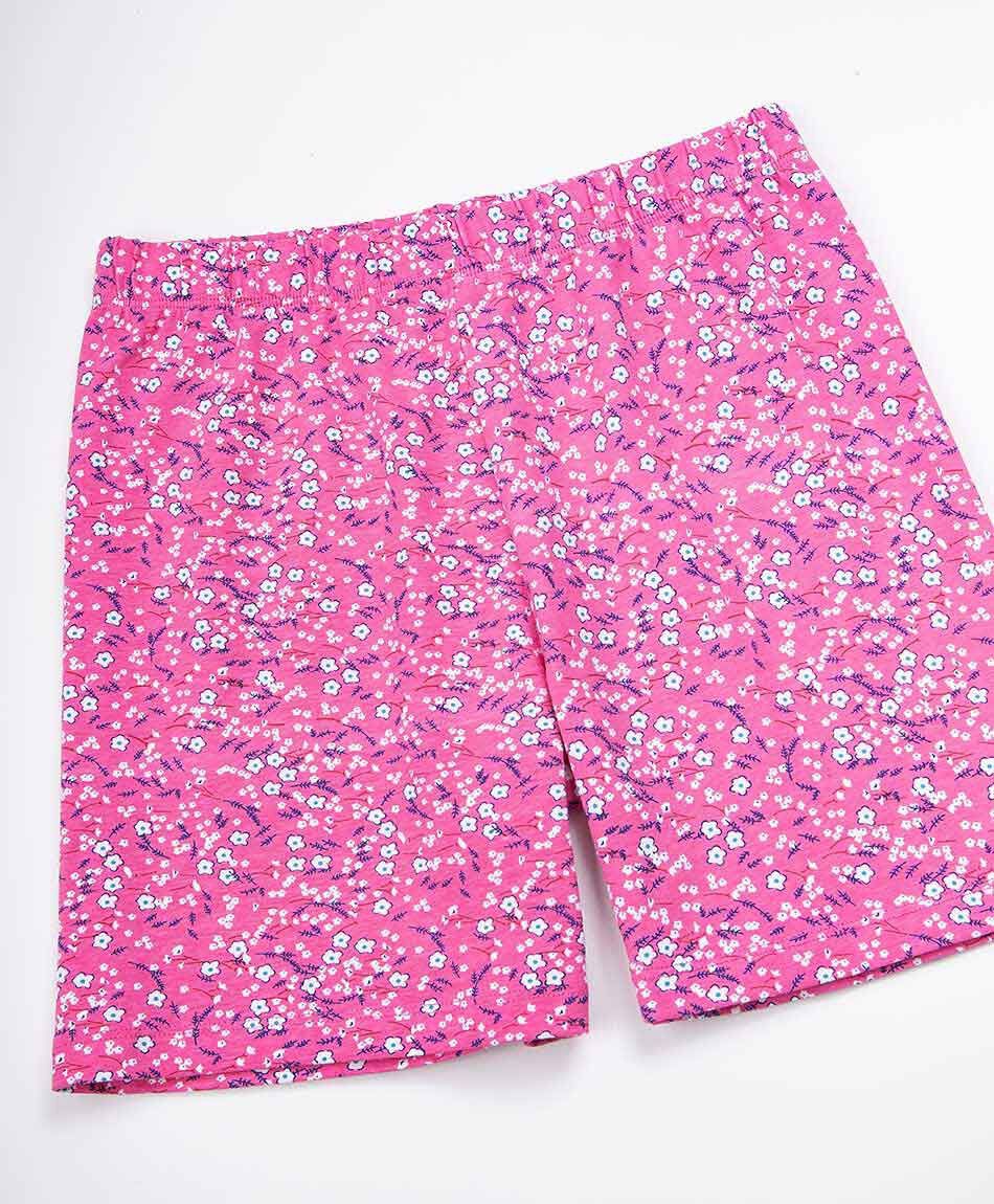 Short ni&ntilde;a biker floreado