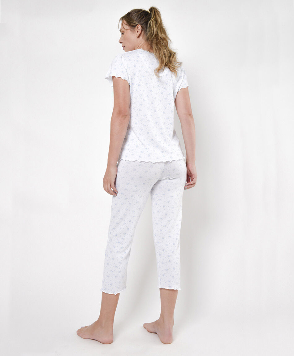 Pijama mujer florcitas 2 piezas