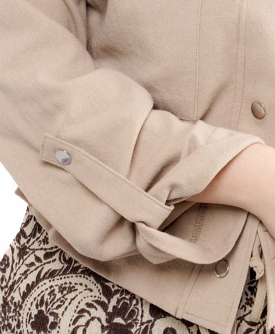 Chaqueta mujer lino estilo retro