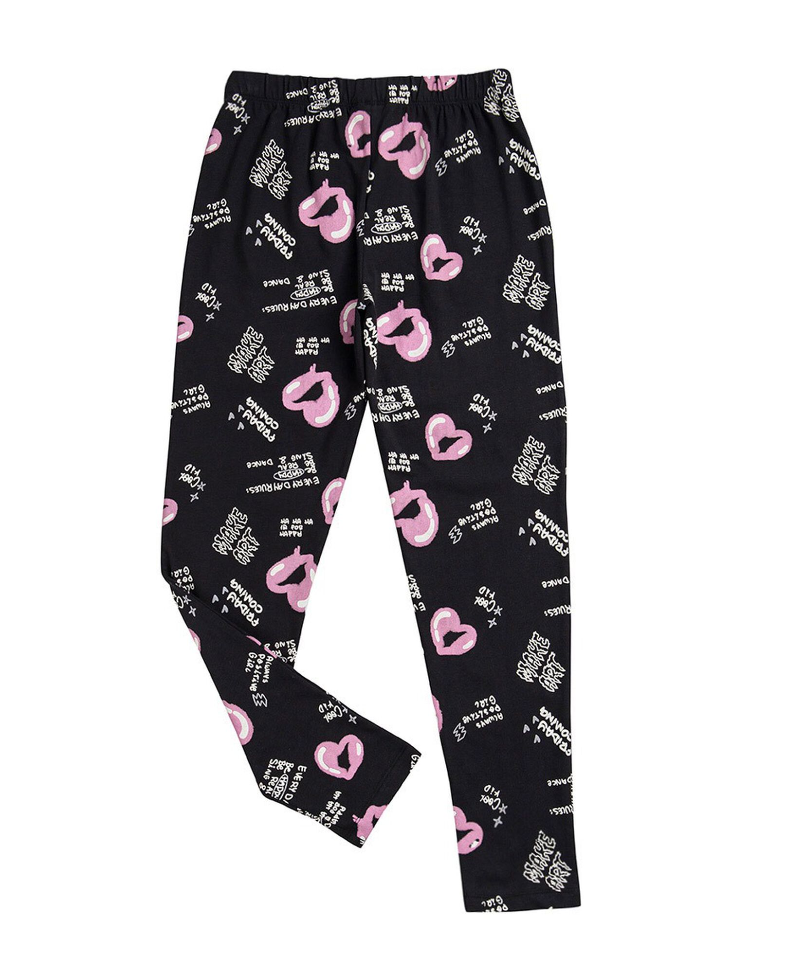 Pack 2 leggins niñas texto y rosado Pack 2 leggins niñas texto y rosado