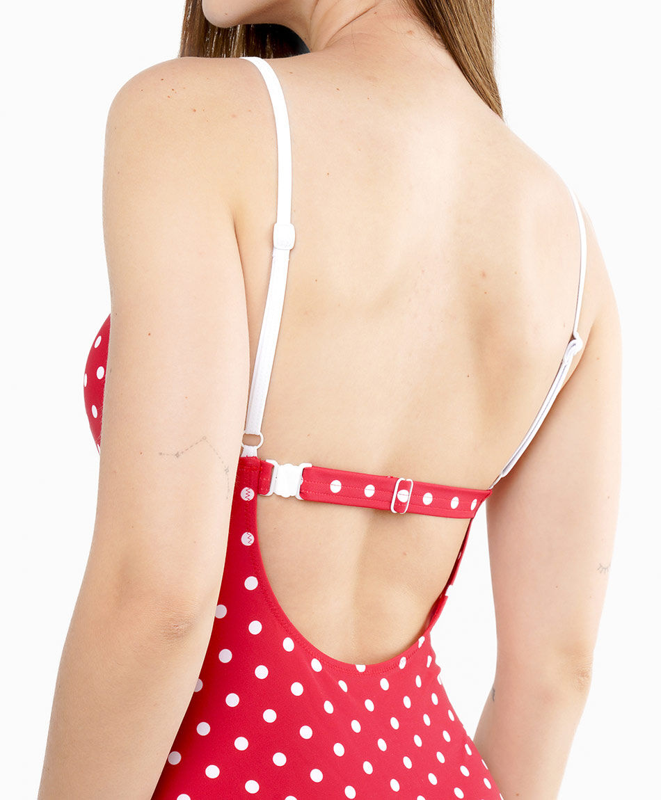 Traje de ba&ntilde;o mujer puntos bicolor