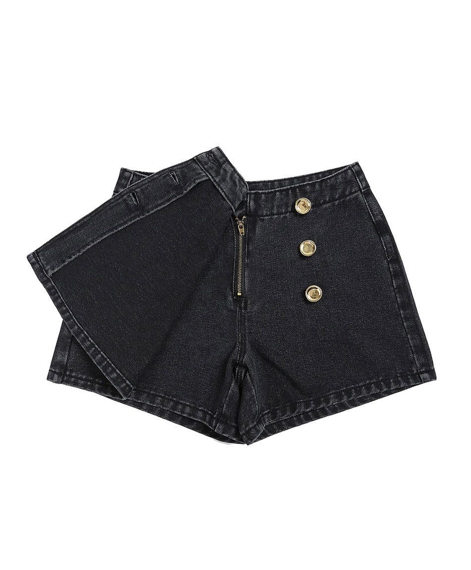 Short ni&ntilde;a dise&ntilde;o falda abotonada