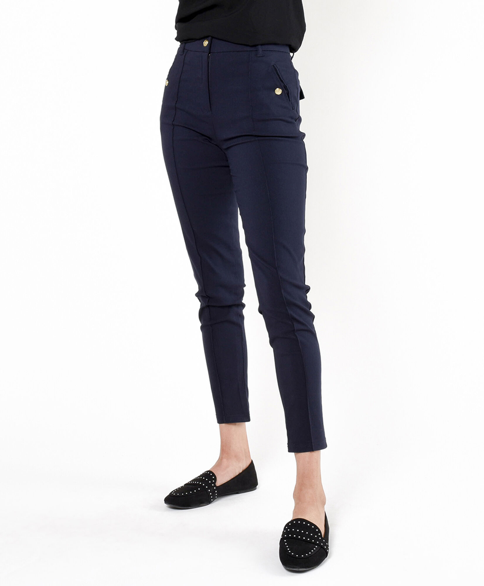 Pantalón mujer costuras y botones Pantalón mujer costuras y botones