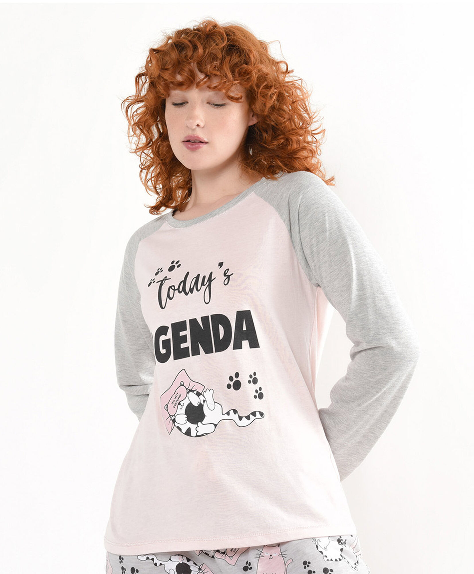 Pijama mujer gato durmiendo Pijama mujer gato durmiendo
