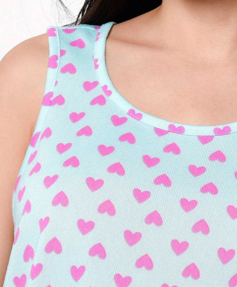 Pijama mujer short corazones