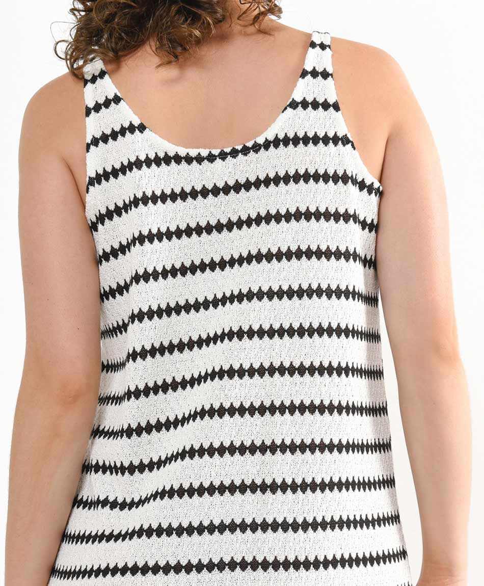 Vestido mujer crochet l&iacute;neas