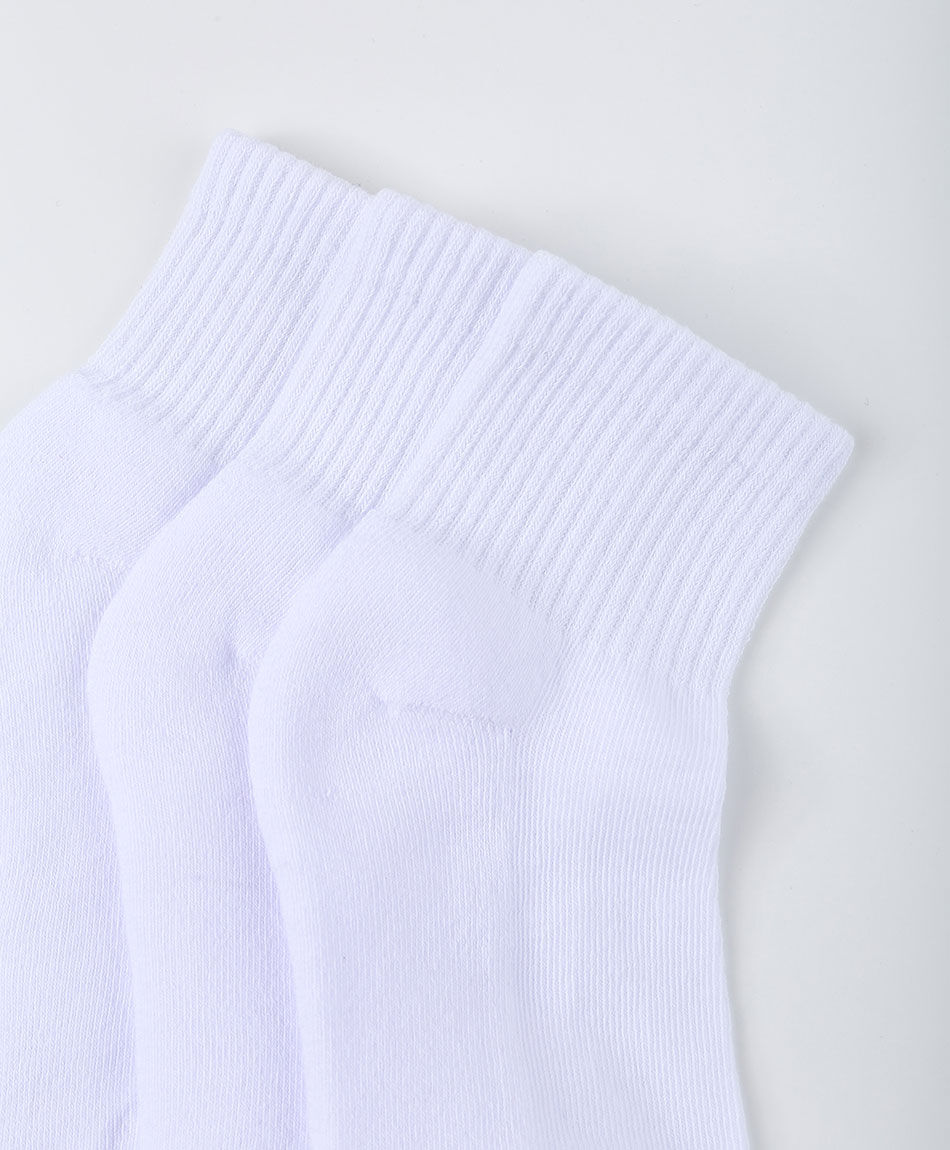 Pack 3 calcetines escolar blanco