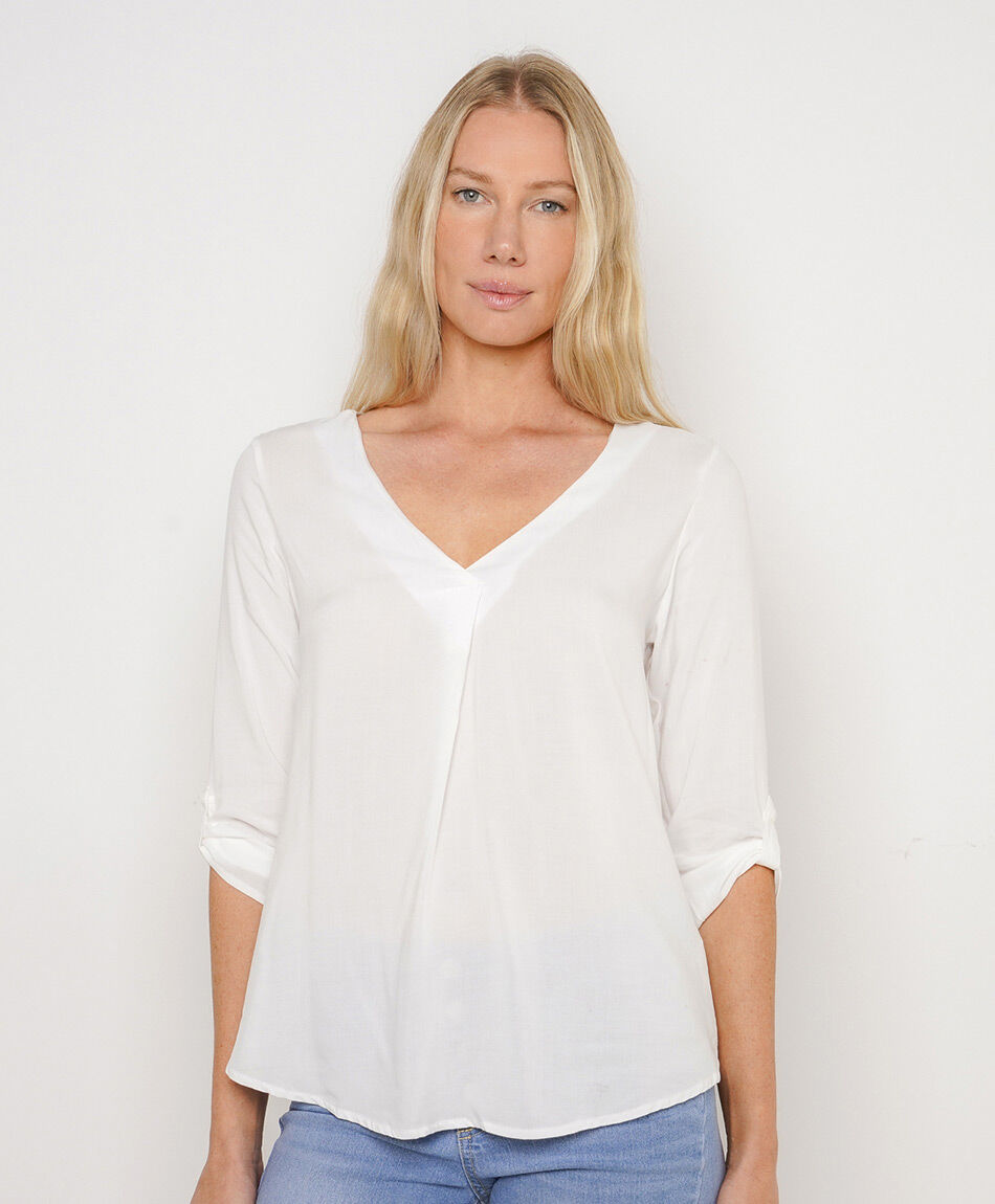 Blusa mujer cuello en v