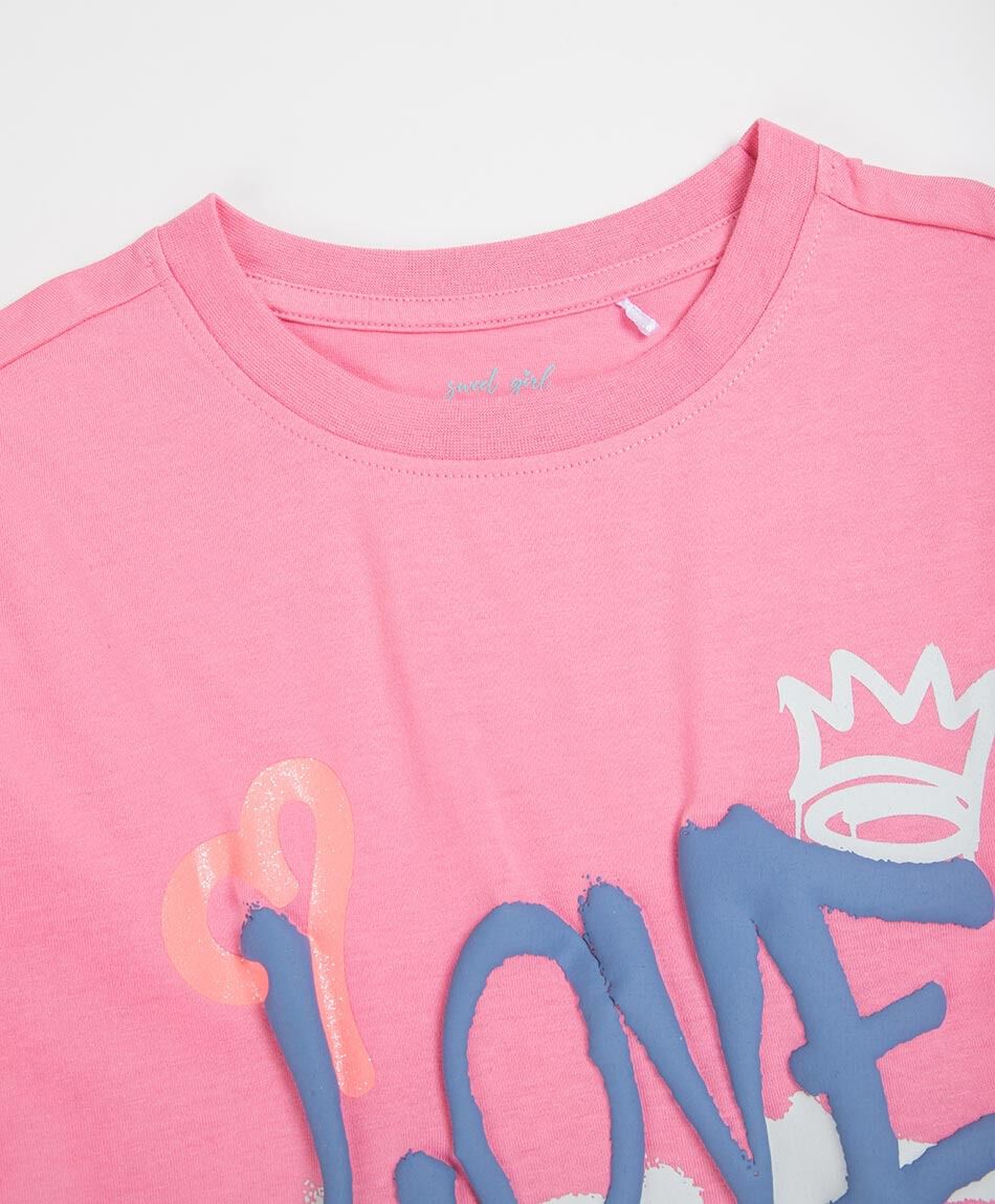 Polera ni&ntilde;a love graffiti