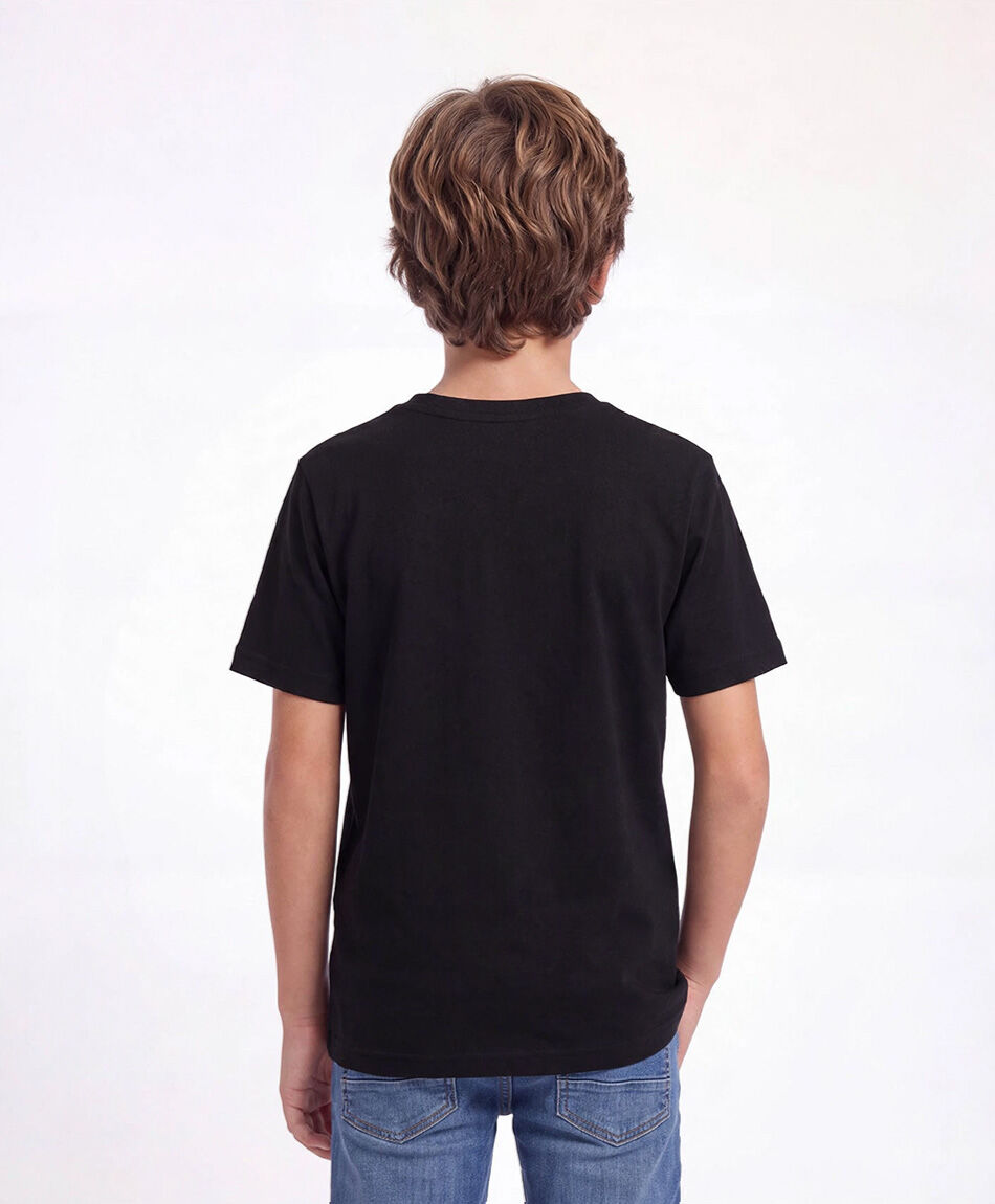 Polera ni&ntilde;o b&aacute;sica negra