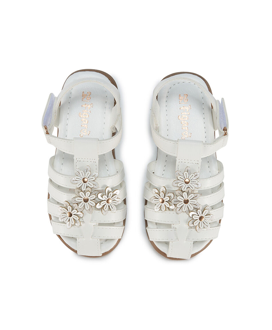 Sandalia infantil (20 a 25) florcitas