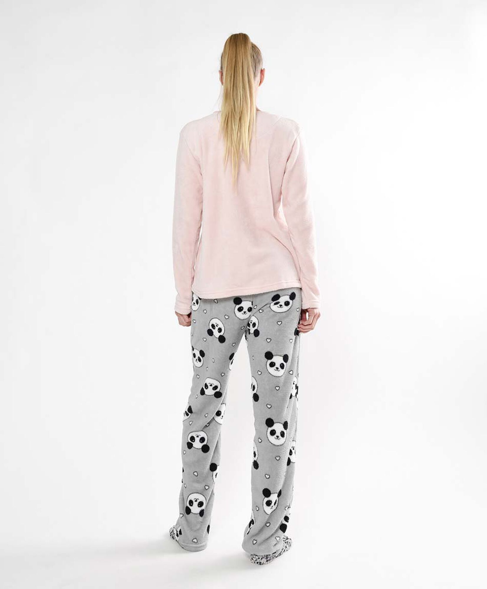 Pack mujer pijama polar + calcetines panda Pack mujer pijama polar + calcetines panda
