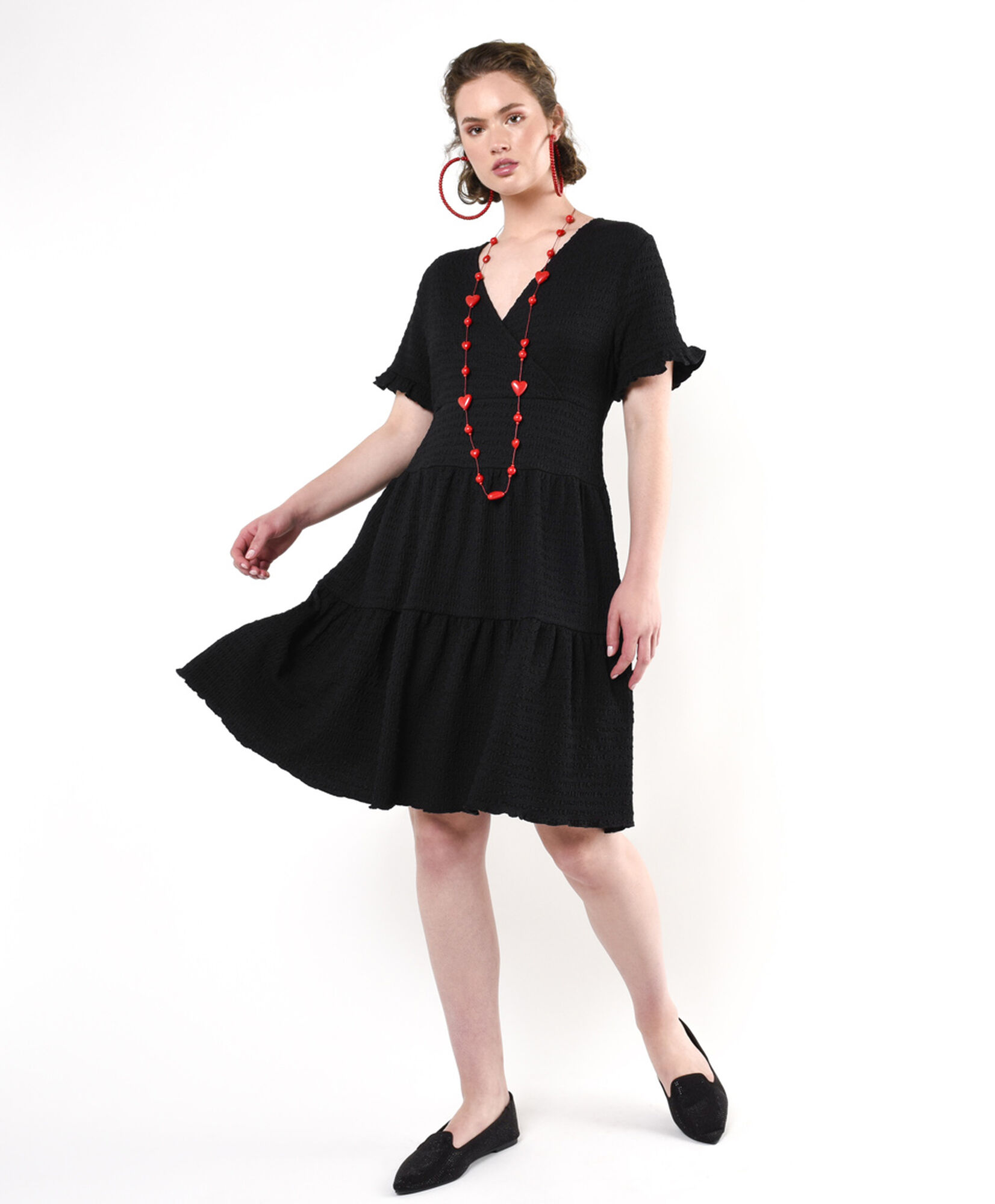 Vestido mujer cruzado negro Vestido mujer cruzado negro