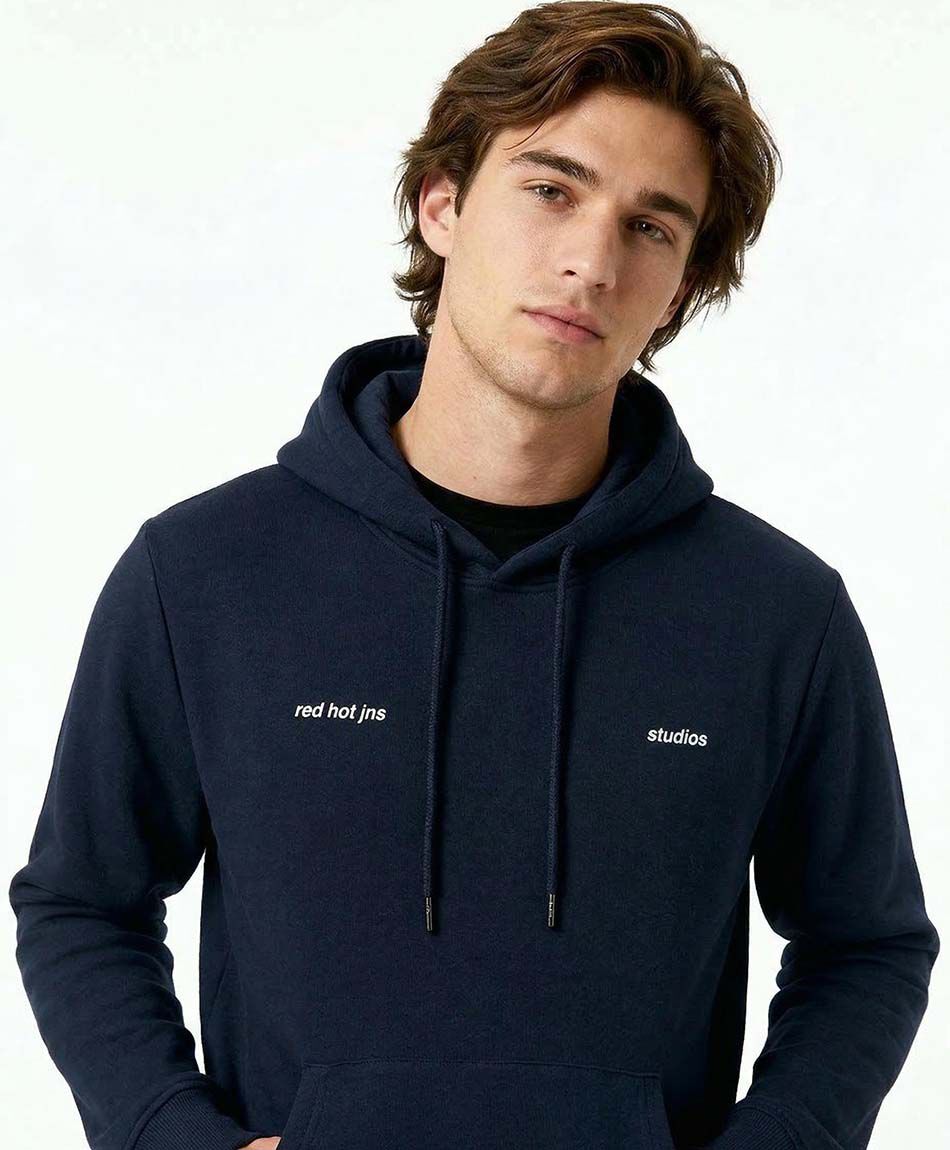 Poler&oacute;n hombre con capucha black