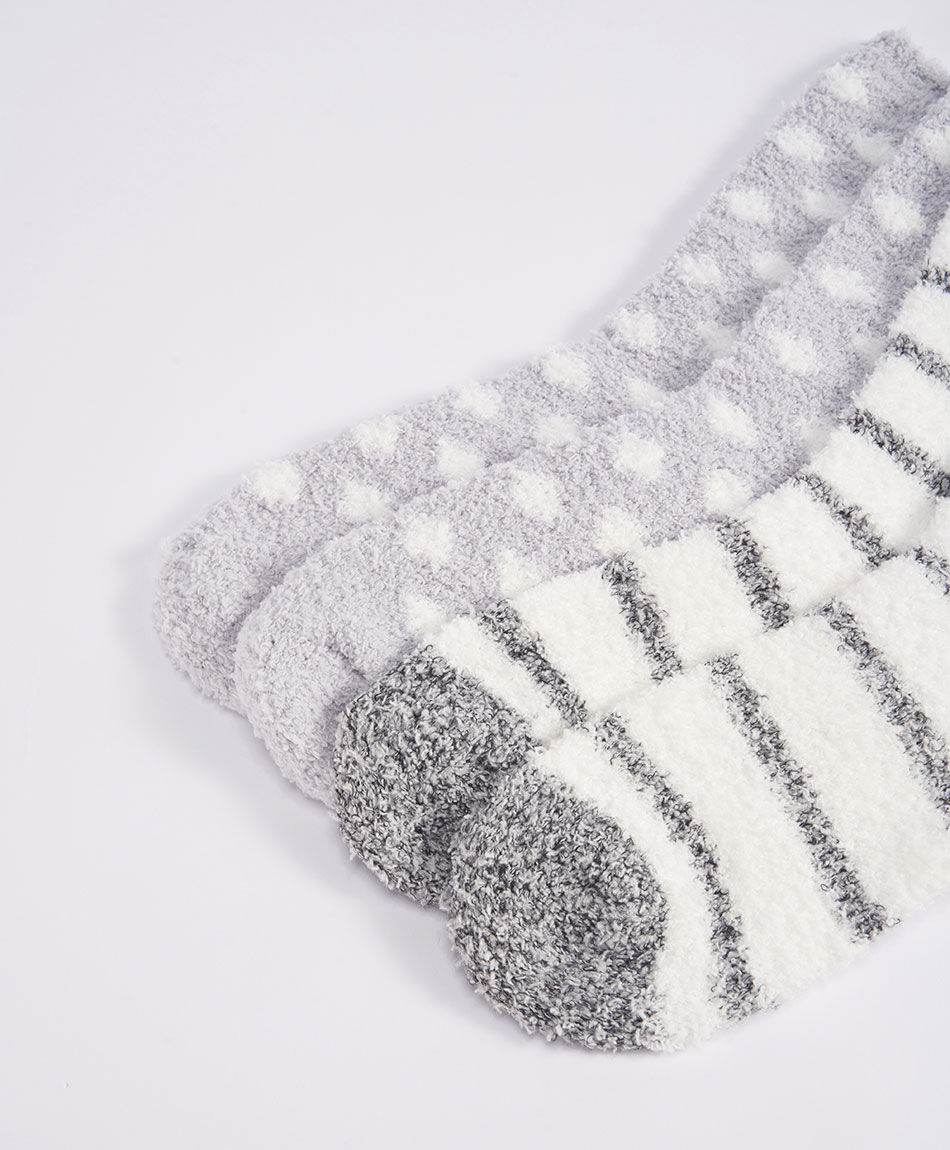 Pack 2 calcetines mujer invierno gris