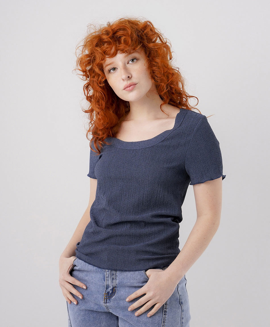 Polera mujer textura vichi
