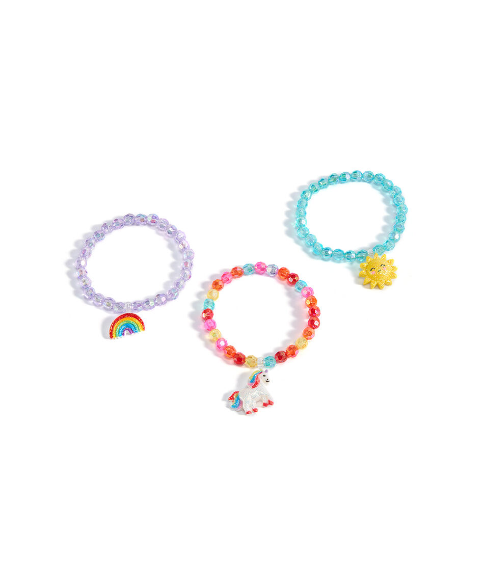 Set 3 pulseras infantil figuras