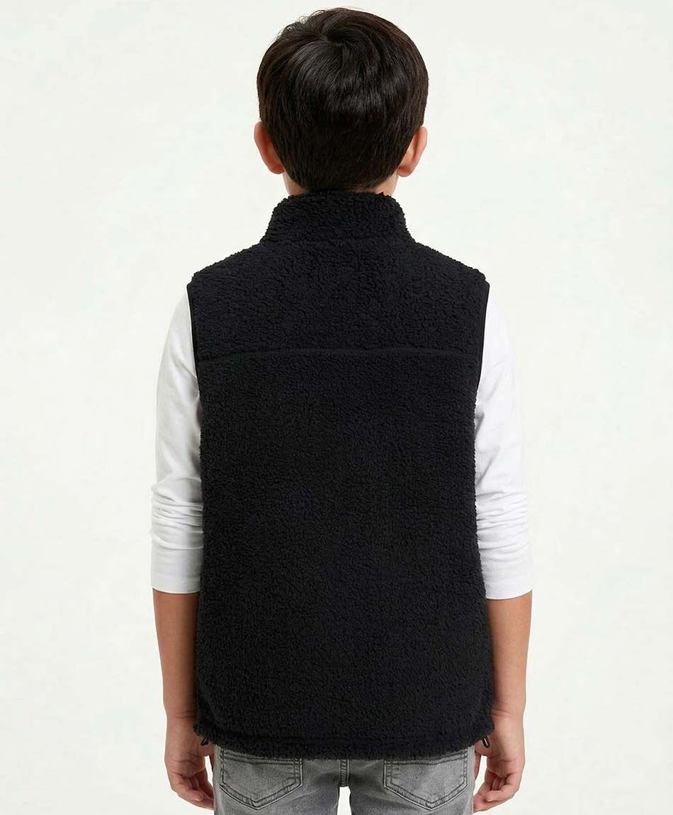 Poler&oacute;n ni&ntilde;o vest chiporro negro