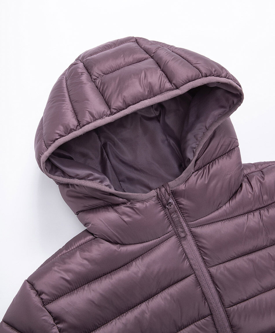 Parka ni&ntilde;a  con capucha purple
