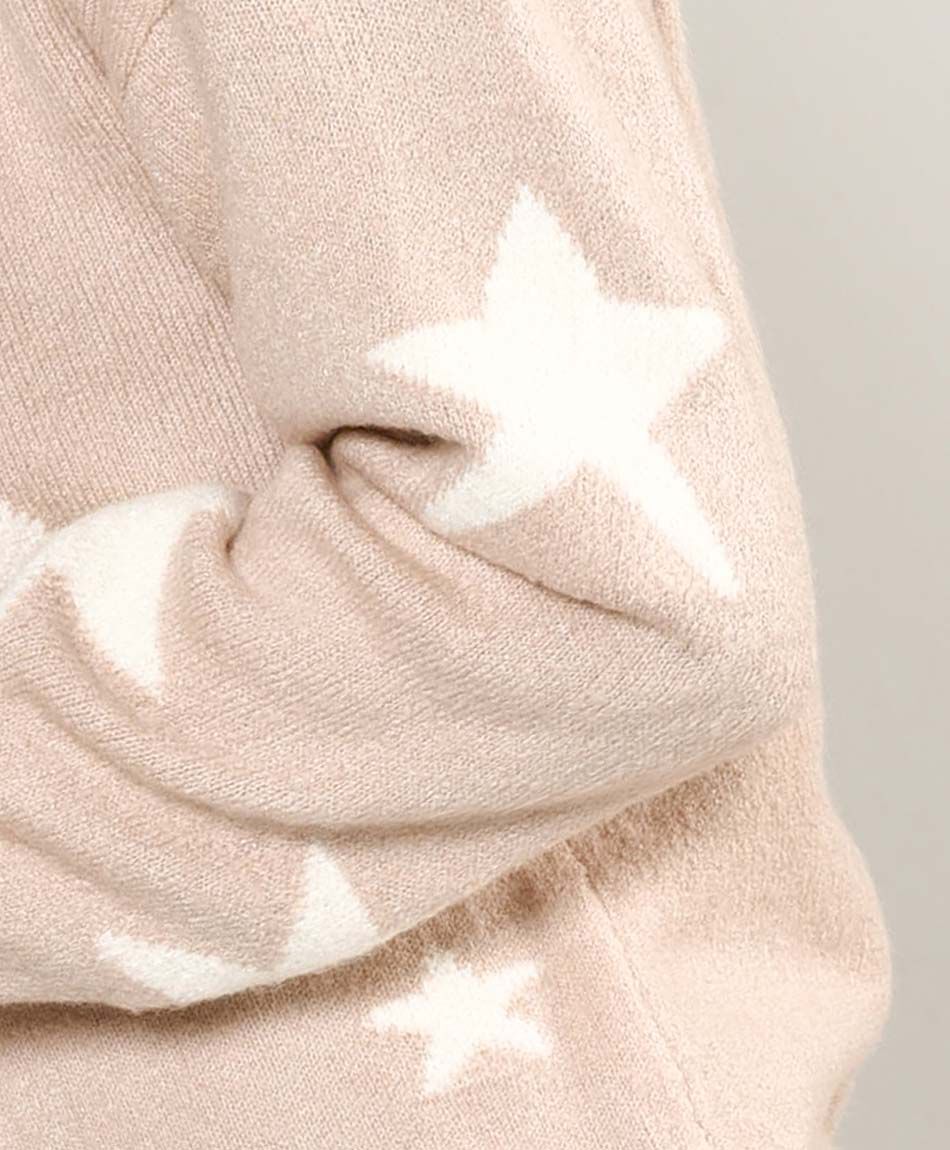 Cardigan mujer abierto estrellas