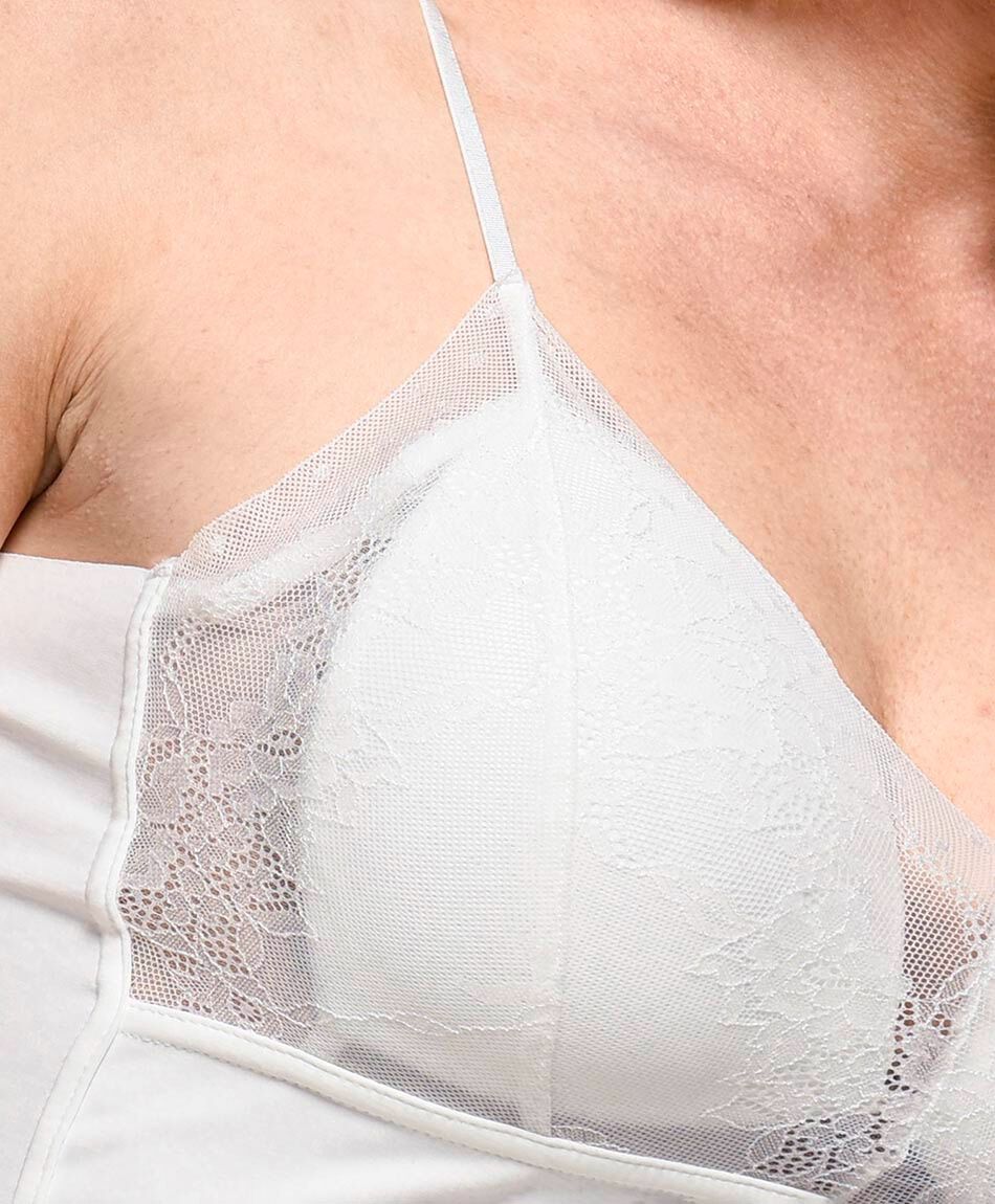 Bralette mujer encajes pretina larga