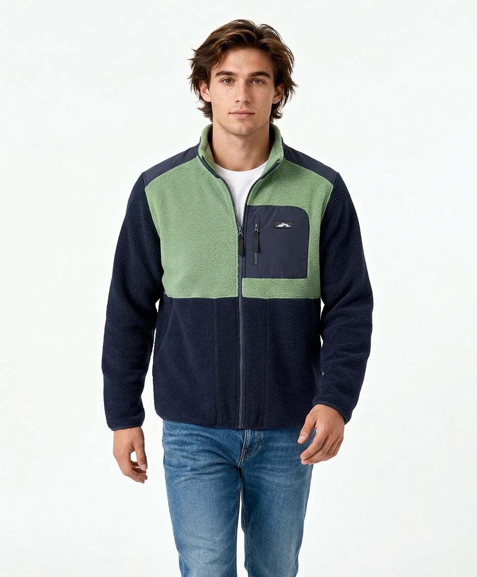 Chaqueta hombre polar bicolor