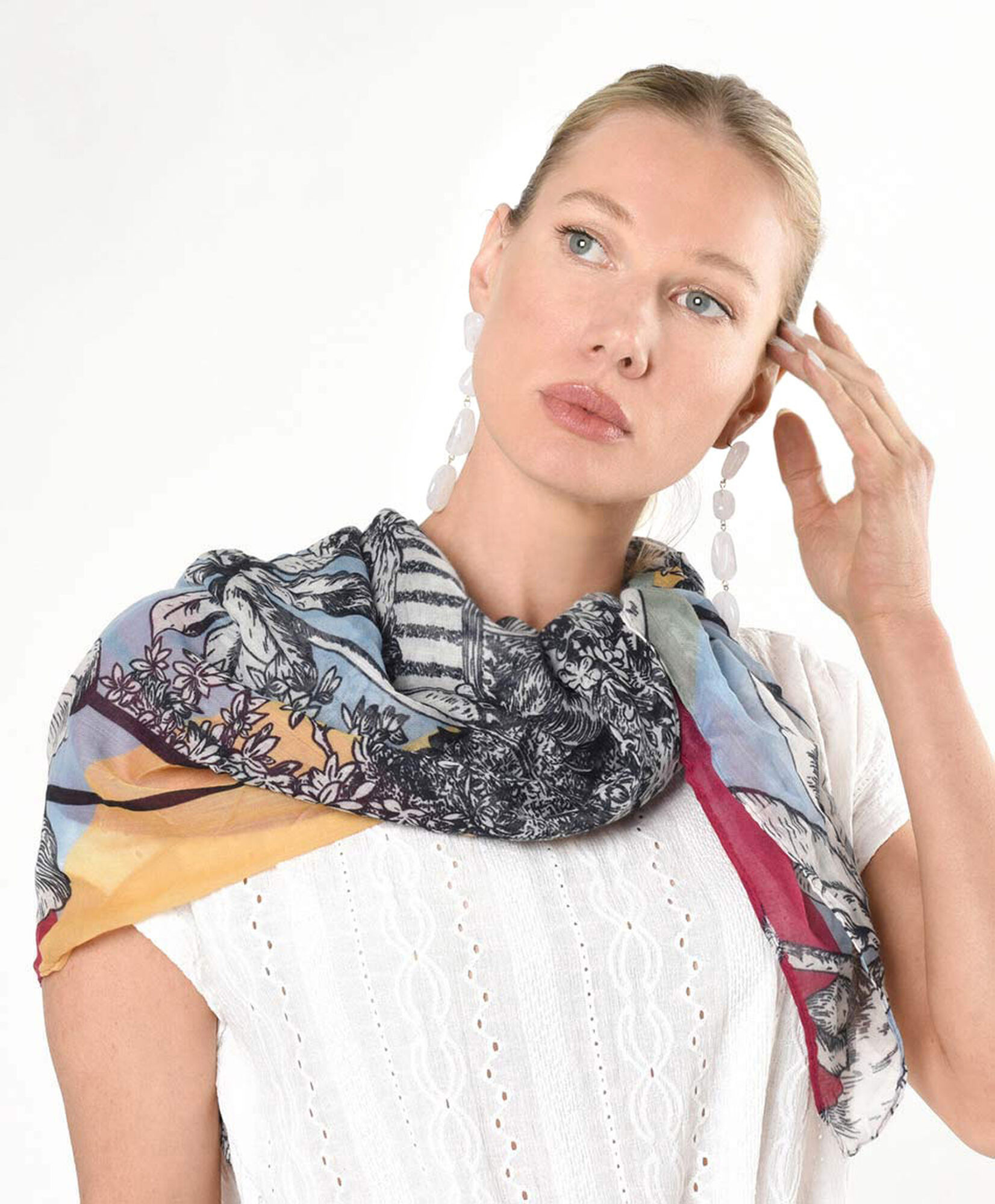Pañuelo mujer estampado natural Pañuelo mujer estampado natural