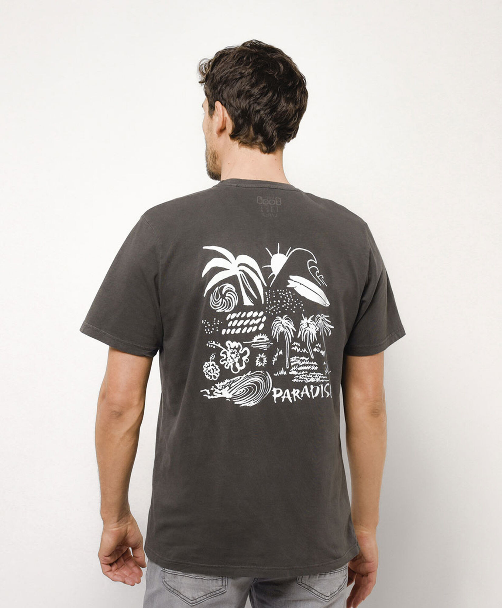 Polera hombre doble estampado paradise Polera hombre doble estampado paradise