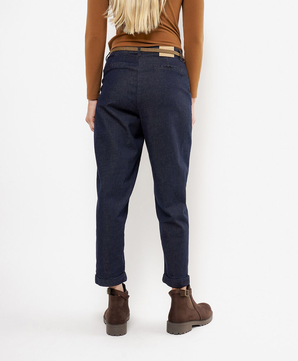 Pantal&oacute;n mujer denim cintur&oacute;n
