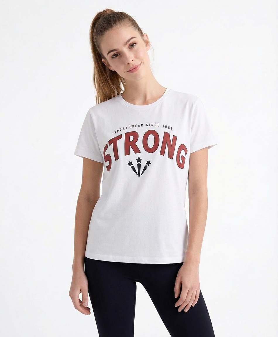 Polera deportiva mujer oversize strong
