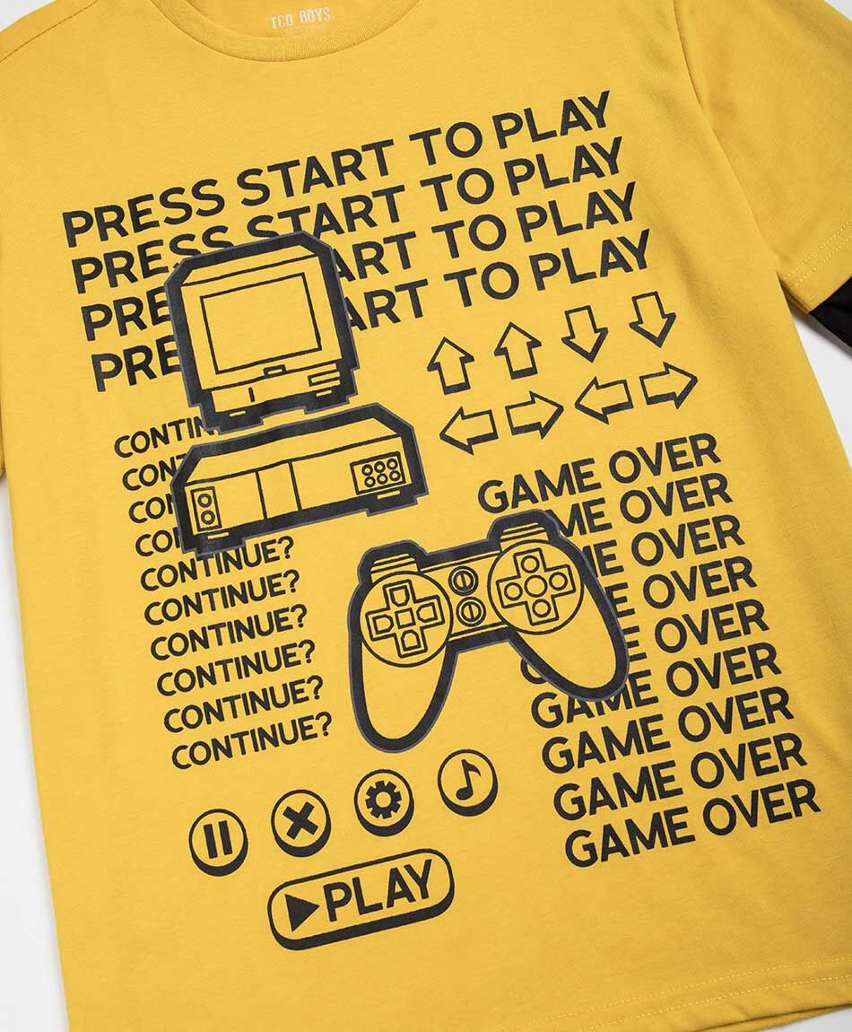 Polera ni&ntilde;o estampado hora de jugar