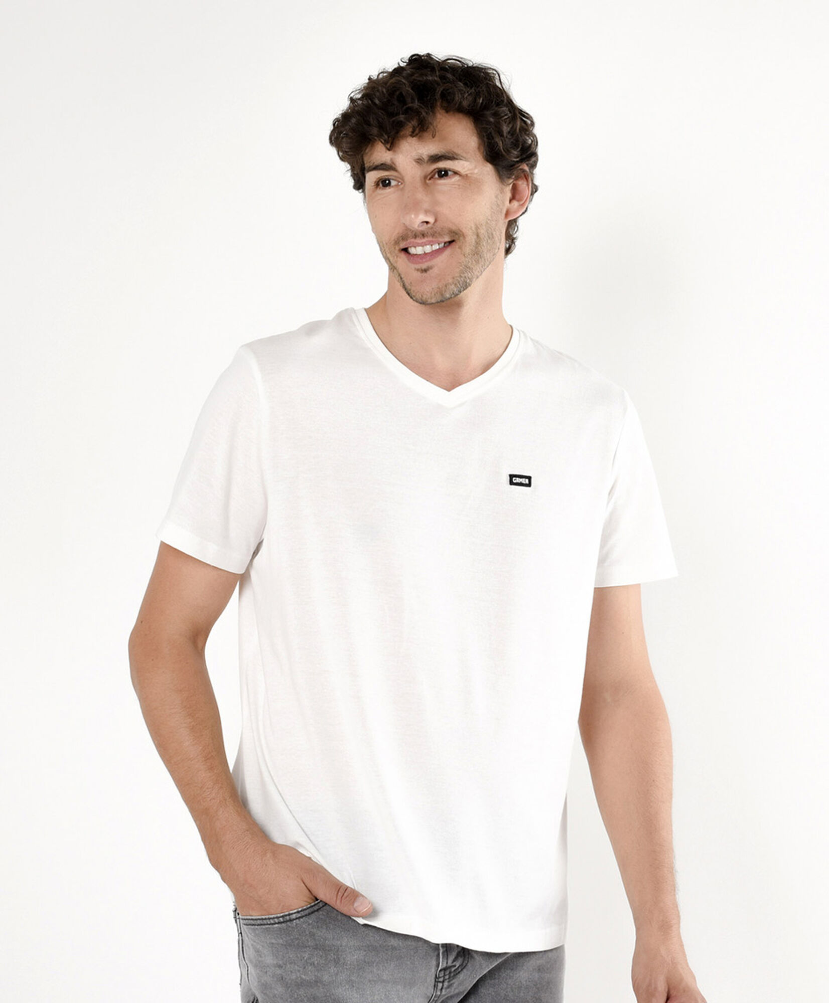 Polera hombre lisa parche gamer Polera hombre lisa parche gamer
