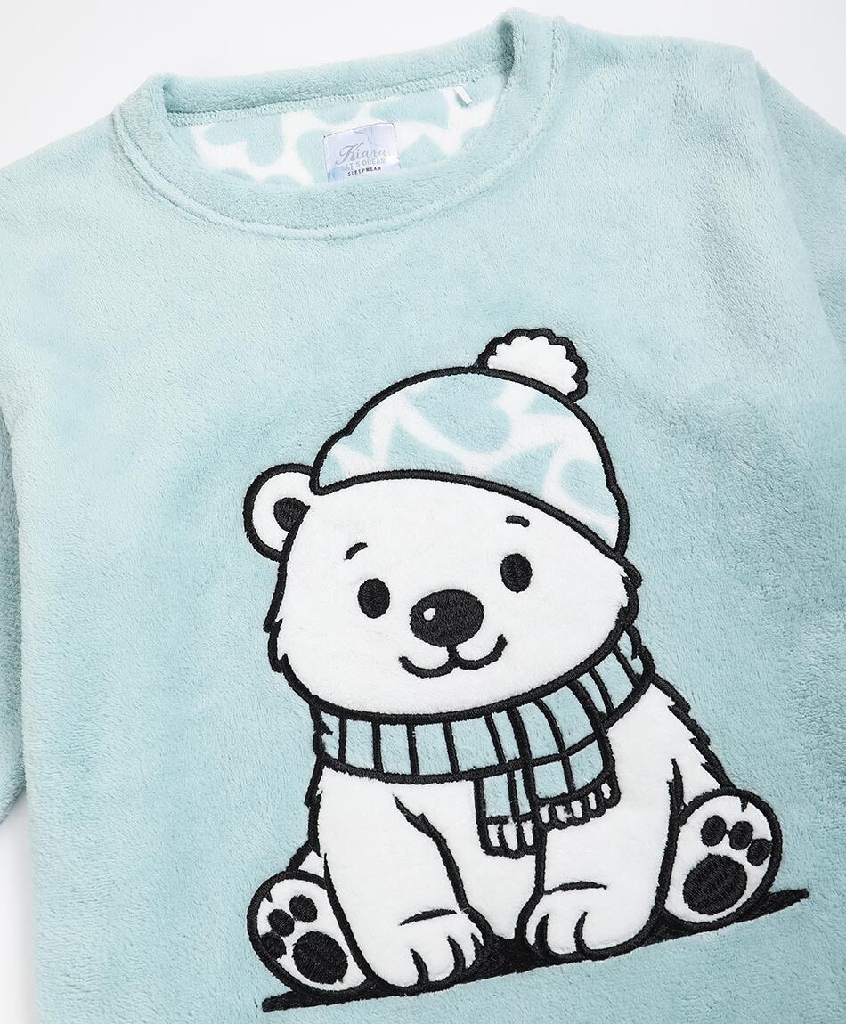 Pack pijama polar + calcetines mujer polar osito