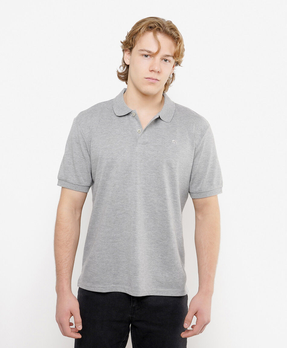 Polera hombre lisa cuello piqu&eacute;