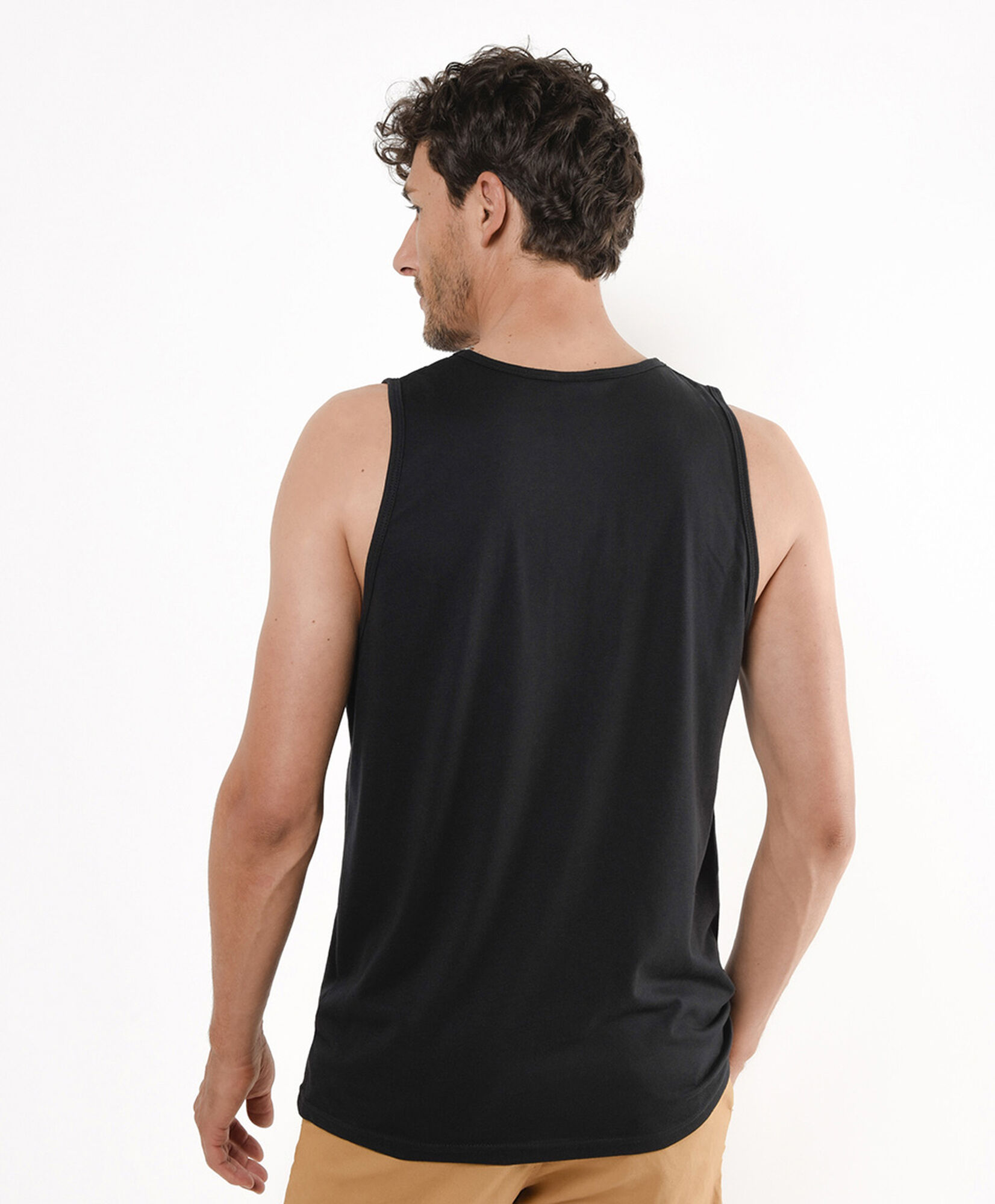 Polera hombre estampada sin mangas Polera hombre estampada sin mangas