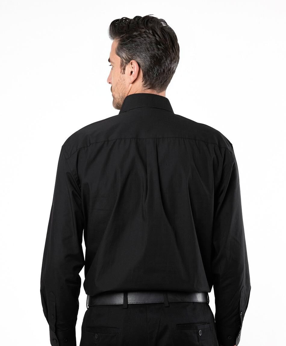 Camisa hombre lisa manga larga