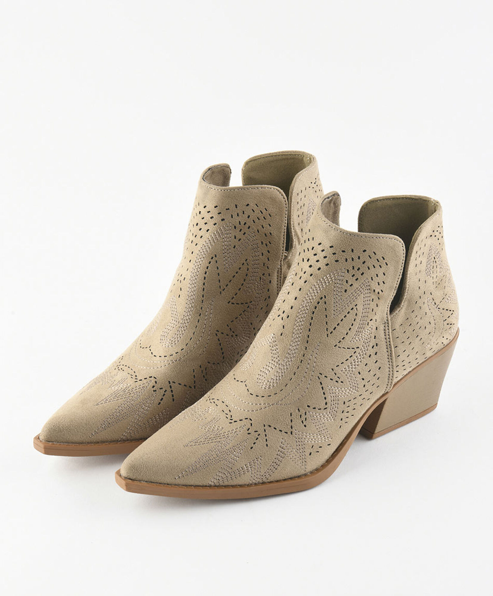 Botín mujer vaquero beige Botín mujer vaquero beige