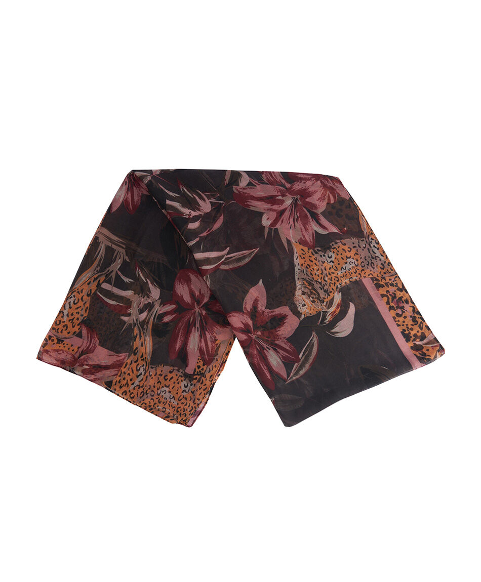 Bufanda mujer floral dark