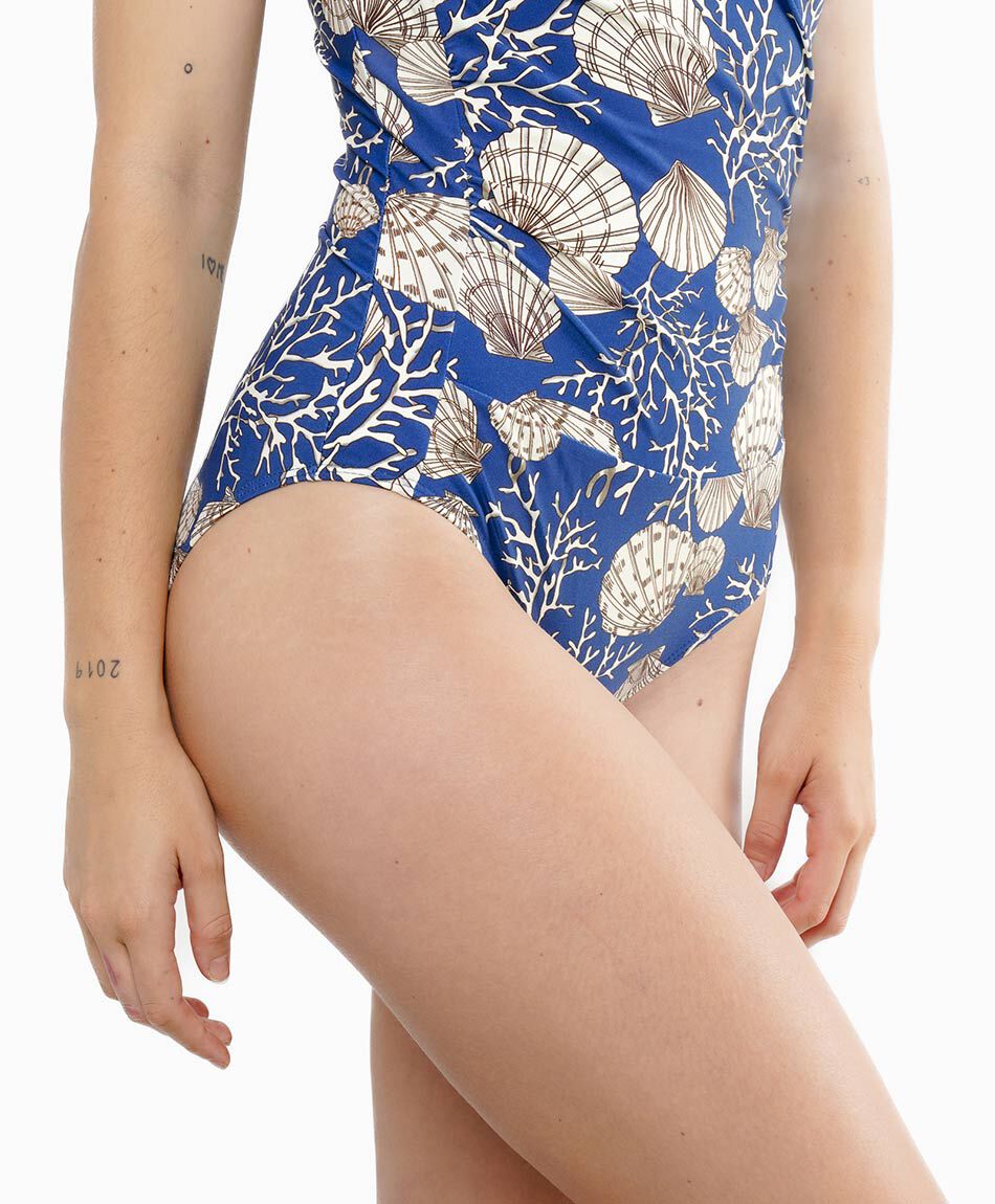 Traje de ba&ntilde;o mujer print coral