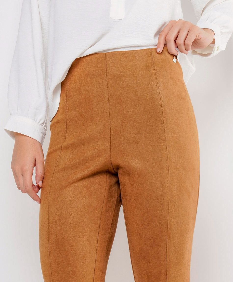 Pantal&oacute;n mujer suede liso