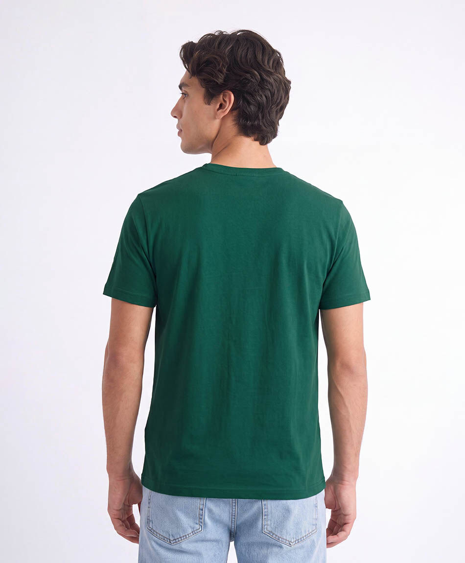 Polera hombre lisa logo